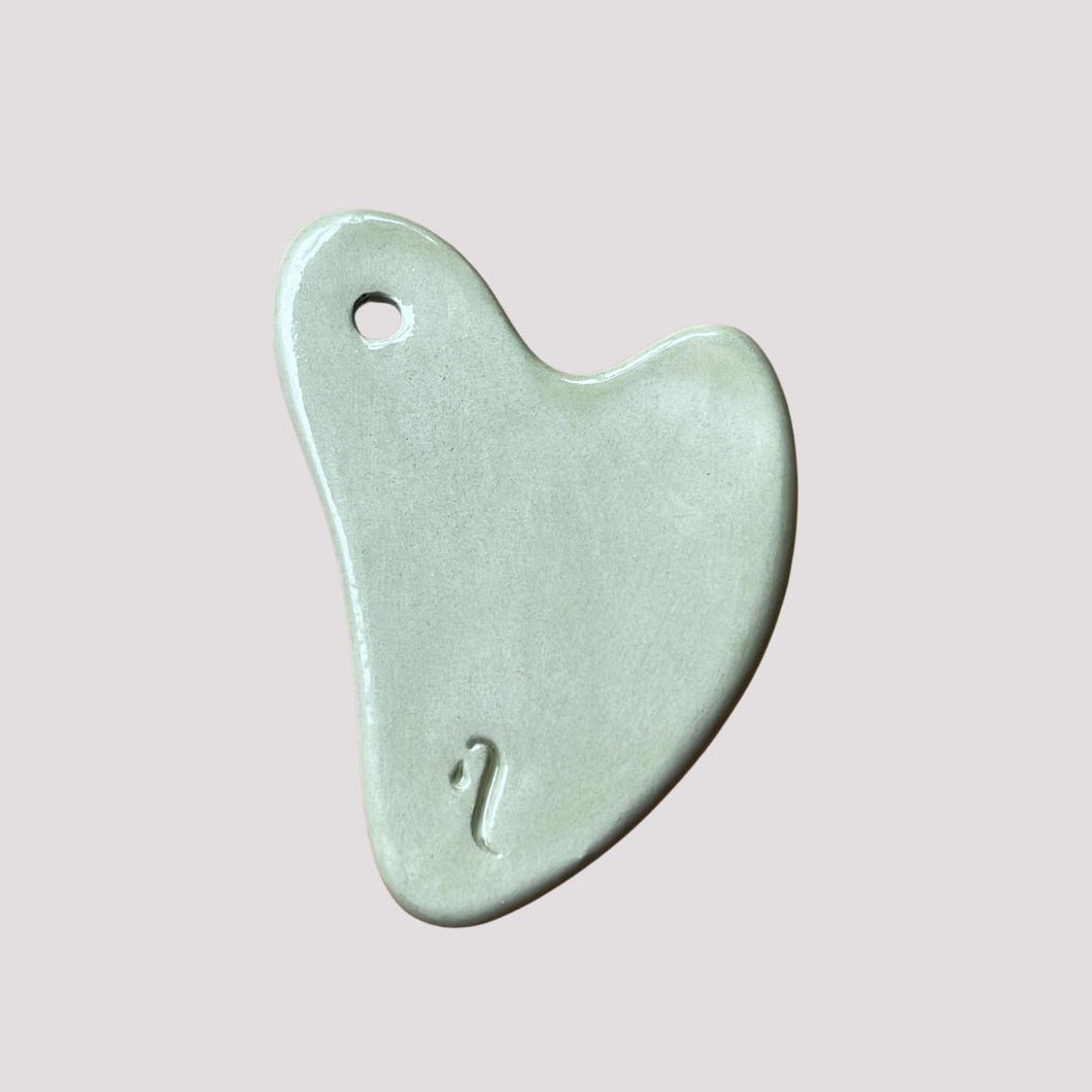 Gua sha de cerámica - matcha